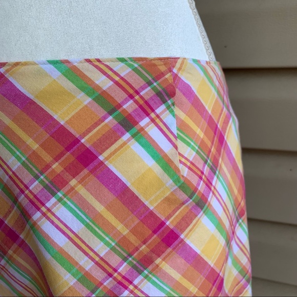 •Tailor B. Moss•Bright Plaid Lined Skirt - Size 10 - Picture 3 of 7